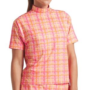 Puma x Dani Dazey CLOUDSPUN Mock Neck Golf Polo Pink Fruit Various Sizes